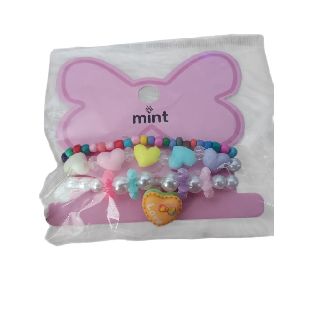 Adorable 3 PC Heart Bracelet Set for your Lil Valentine 💕